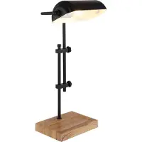 Globo Lighting Bureaulamp Marid hout met zwart