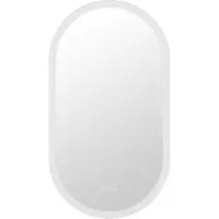 Happyment Ovale LED Badkamerspiegel Luxeon - Met verlichting - 50x80cm - Voor Badkamer - Wandmontage - Dimbaar licht