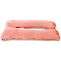 Bananair - Zwangerschapskussen - Afneembare fluwelen hoes - U-vorm - Body pillow - 140x80cm - Roze