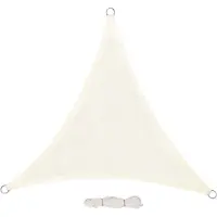 In And OutdoorMatch Schaduwdoek driehoek - UV-werend & luchtdoorlatend - duurzaam HDPE - ideaal voor terras & tuin - crème - 2.5x2.5x3.5 m