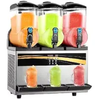 Happyment Slush Puppy Machine PRO - 45L - 3 Smaken - Met Display - RVS