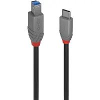 Lindy 36668 USB-kabel USB 3.2 Gen1 USB-C stekker, USB-B stekker 3.00 m Zwart