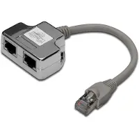 Digitus DN-93904 Serie - RJ45 Adapter - 2x Poort - Categorie 5e - Grijs