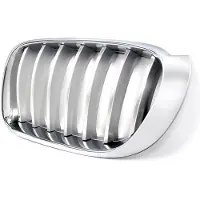 Happiq Grille Xiron - Voorbumper grille deluxe - Rechterkant - Chroom - Auto accessoires - Voor BMW F25 X3/X4 F26 (2014-2017) - Auto Accessoires