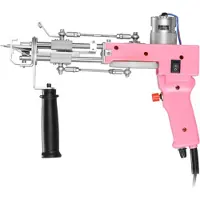 Happyment Borduurmachine pistool - Tufting Gun 2 In 1 - Tuftpistool - Naaimachine - Tapijten - Beginnerspakket – Roze