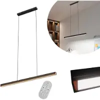 LZQ MODERNE LED PENDELLEUCHTE 36W DIMMBAR, HÖHENVERSTELLBAR HÄNGELEUCHTE HÄNGELAMPE MIT FERNBEDIENUNG, LINEARE DESIGN ESSZIMMERLAMPE DECKENLAMPE FÜR WOHNZIMMER, KÜCHE, SCHLAFZIMMER, BÜRO