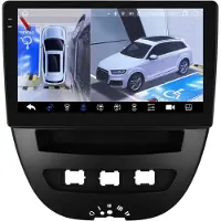 Happiq Autoradio met bluetooth - Carplay - Voor Peugeot 107/ Toyota Aygo & Citroën C1 (2005-2014) - Geschikt voor Apple en Android - Stereo - Navigatie - Navigatiesysteem auto