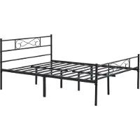 OEM Luxe Bedframe Metaal - 2 persoons twijfelaar - 140 x 200cm - Incl. lattenbodem - Zwart