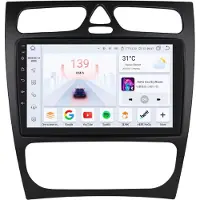 Happiq Autoradio met bluetooth - Carplay - Voor Mercedes-Benz C-Klasse / CLK-Klasse (W203 / W209 / S203 / A209 / W168) - Geschikt voor Apple en Android - Stereo - Navigatie - Navigatiesysteem auto - 3GB 32GB
