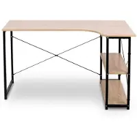 Happyment L-vormig Computertafel - Hoekbureau Werkstation voor Studie, PC, Laptop & Gaming - Ideaal voor Eetkamer of Werkruimte