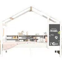 Happyment Kinderbed Valora 90 x 200 cm - Voor Kinderen - Huisbed - Peuterbed - Met lattenbodem - Zonder matras