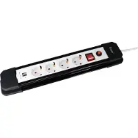 Equip 245553 Steckdosenleiste 4-fach Schuko 1,5m Kabel +Extras