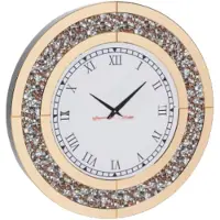 Happyment Opulence Elegante Spiegel klok - Goud - Ronde wandspiegel - 80cm - Zonder verlichting - Woonkamer