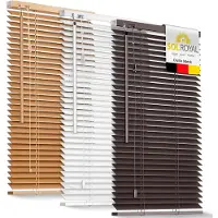 Sol Royal FSC gecertificeerd houten jaloezieën SolDecor JH3 rolgordijnen in donker bruin 150x160 cm - Milieuvriendelijk geproduceerd