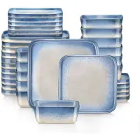 Happyment Marina Vittoria Serviesset - 36 delig - 12 persoons - Dussy Blauw - Dinerborden - Bordenset - Diepe borden - Ontbijtborden - Servies - Keukenservies