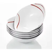 Happyment Elite Diepe borden – Serviesset – 6 persoons – 6 delig – Keramisch – Uniek servies