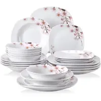Happyment Diamond Dinerborden – 6 persoons – 24 delig – Keramisch – Eetborden – Kleine Borden – Kleurrijke presentatie