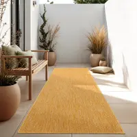 Paco Home In-& Outdoor Balkon Terras Keukenvloerkleed Eenkleurig Gemêleerd Patroon 60x100 cm