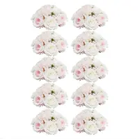 Happiq Kunstbloemballen - Voor Bruiloften en Tafeldecoratie - Bloemstuk / Boeket - Kleurrijk Kunstbloemdesign