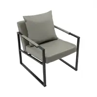 Happiq Fauteuil- Voor Woonkamer - Moderne Lounge - Stof /Grijs