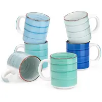 Happyment Luxe Mokkenset - 6 stuks - 470ml - Koffiemokken - Melkbeker - Met oor