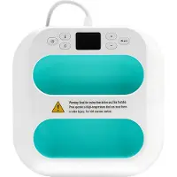 Happiq Draagbare Warmtepers - 23x23cm - Hittepers - Transferspers - Voor T-shirts, Tassen, Hoeden & Maskers - Instelbaar tot 401℉ met Geheugenfunctie - ABS Behuizing