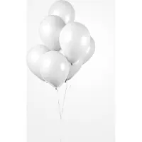 Partyxplosion 25 Ballonnen Wit, 30 cm , 100% biologisch afbreekbare Ballonnen , Helium geschikt, Pasen, Verjaardag, Feest.