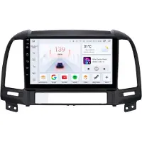 Happiq Autoradio met bluetooth - Carplay - Voor Hyundai Santa Fe 2 (2006-2012) - Geschikt voor Apple en Android - Stereo - Navigatie - Navigatiesysteem auto - 3GB 32GB