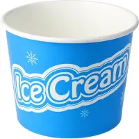 TakeAware IJsbeker karton per streng 350ml 12oz IceCream groot blauw