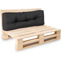 Bananair - Palletkussen - Tuinkussen voor Palletbank - Rugkussen - 120x40x15 cm - Zwarte