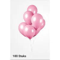 Partyxplosion 100 x Licht Roze ( baby kleur) Ballonnen 100% biologisch afbreekbaar , 30 cm doorsnee, Geboorte, Verjaardag, Themafeest, Versiering