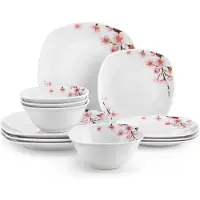 Happiq Royalis Serviesset - 12 delig - 4 persoons - Baby blauw - Dinerborden - Bordenset - Diepe borden - Ontbijtborden - Servies - Keukenservies