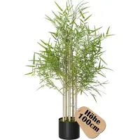 LZQ 100cm Kunstbamboe Kunstbamboeplant Kunstplanten Groot Voor Binnen- En Buitenruimte Kunstplanten Net Zo Echt Met Pot Kunstboom Decoratie Voor Slaapkamer Balkonplanten