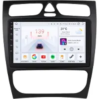 Happiq Autoradio met bluetooth - Carplay - Voor Mercedes Benz C Klasse & CLK Klasse (W203, W209, S203, A209, W168) - Geschikt voor Apple en Android - Stereo - Navigatie - Navigatiesysteem auto - 6GB 64GB