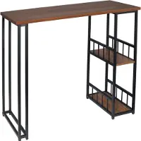 OEM Robuuste, zwarte eettafel met opbergruimte