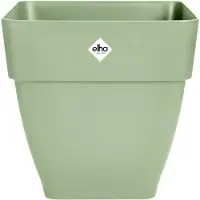 Elho Vibia Campana Vierkant 37 - Bloempot voor Buiten - Ø 36.4 x H 35.6 cm - Pistachegroen