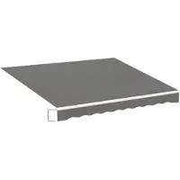 Happyment Zonneschermdoek Valora - 300x250cm - Vervangend Stof 420D Oxford - Schaduwdoek - Luifeldoek - Zonwering - PU coating - Grijs