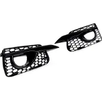 Happyment Mistlamp Covers Dravon - Mistlamp Grille Covers - Voor Infiniti Q50 (2014-2017) - Honingraat Stijl - Glanzend Zwart