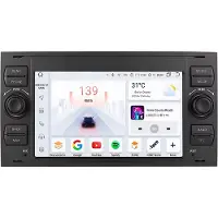 Happiq Autoradio met bluetooth - Carplay - Geschikt voor Apple en Android - Stereo - Navigatie - Navigatiesysteem auto - Voor Ford Focus, Mondeo, Fiesta, Transit, Kuga, C-Max & S-Max Galaxy