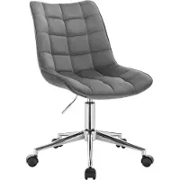 Happyment Ergonomische Bureaustoel Velvet - Op wielen - Bureaustoel voor volwassenen - Donkergrijs - In hoogte verstelbaar