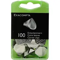 Exacompta Hoekclips Zilver 14763E 5,7 (B) x 2,2 (D) x 9 (H) cm 500 Stuks
