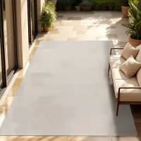 Paco Home In-& Outdoor Balkon Terras Keukenvloerkleed Eenkleurig Gemêleerd Patroon 240x340 cm
