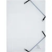 Exacompta 25x Crystal PP 5/10de Elastomap 3 kleppen - A4 - Transparant - 56742E