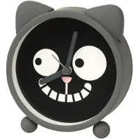 Moses wekker Ed the Cat junior 10 x 3,7 cm rubber grijs/zwart