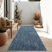Paco Home In-& Outdoor Balkon Terras Keukenvloerkleed Eenkleurig Gemêleerd Patroon 80x250 cm