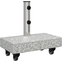 vidaXL Parasolvoet Grijs 45 x 25 x 45 cm Graniet