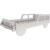 Need Sleep - Autobed voor Kinderen Kinderbed Peuterbed -Jeep - 160x80 cm - Wit MDF