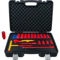 Bgs VDE-dopsleutel- en dopsleutelbitset - 3/8 - 19 delig