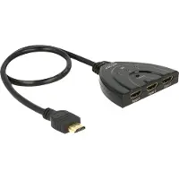 DeLOCK 18600 HDMI-switch Ultra HD-geschikt, 3D-weergave mogelijk 3840 x 2160 Pixel