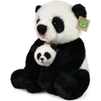 Rappa knuffelpanda met baby - 27 cm